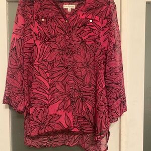 Kim Rogers Women's Pink Floral Top